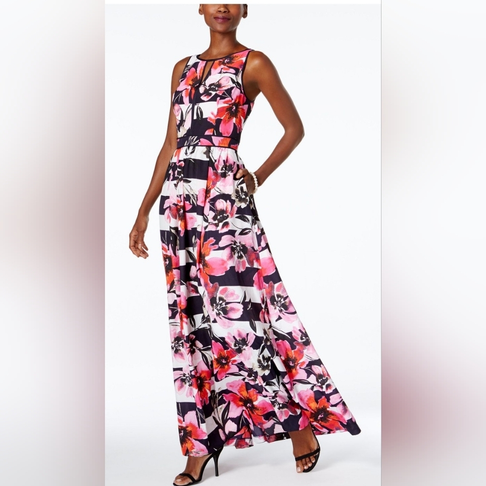 Vince Camuto Vibrant Floral Maxi‎ Dress